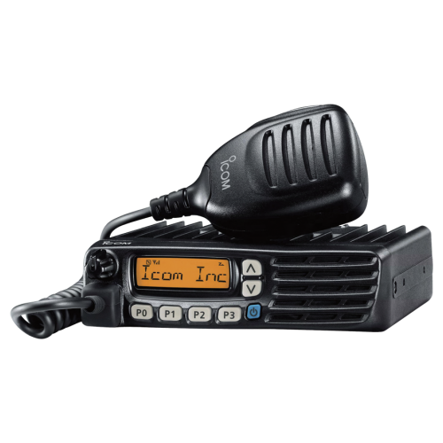 Radio Móvil Analógico en rango de frecuencia 400-470 MHz, 50 W de potencia de RF, 128 canales.