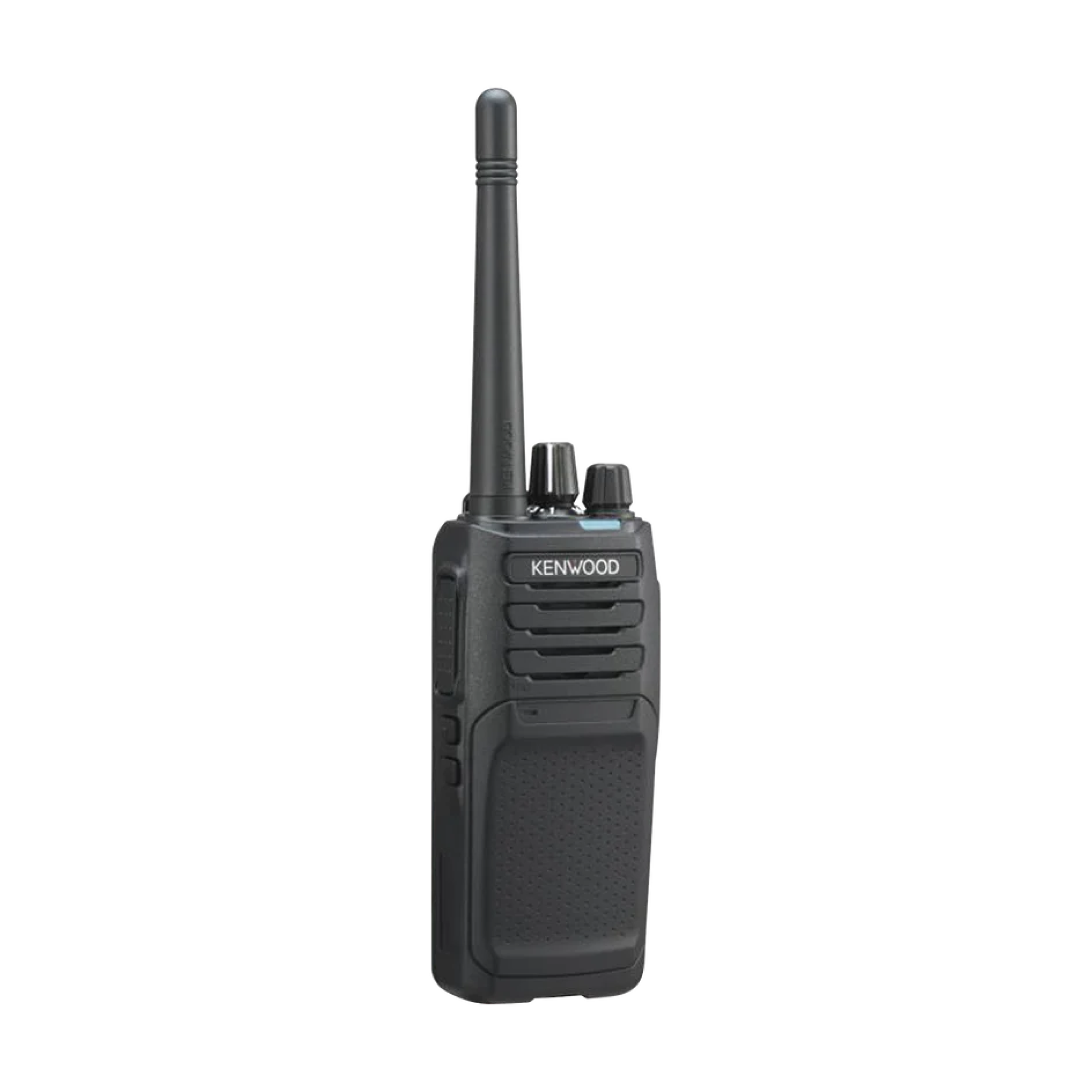Radio portátil Kenwood UHF 450-520 MHz, Analógico, 5 Watts, 64 Canales, GPS, IP55, MIL-STD-810, Inc. antena, batería, cargador y clip